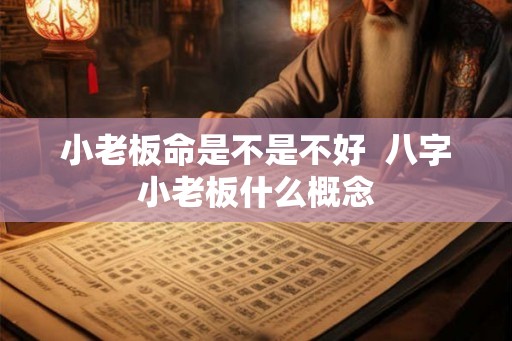 小老板命是不是不好  八字小老板什么概念