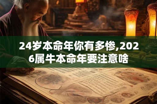 24岁本命年你有多惨,2026属牛本命年要注意啥 24岁本命年你有多惨,2026属牛本命年要注意啥