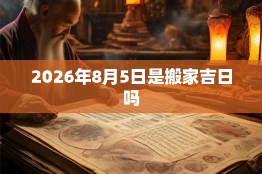 2026年8月5日是搬家吉日吗