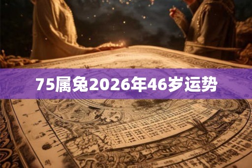 75属兔2026年46岁运势
