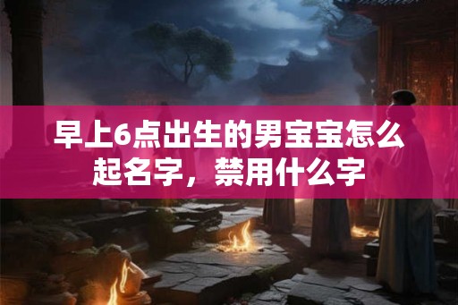 早上6点出生的男宝宝怎么起名字，禁用什么字