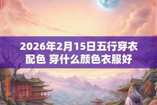 2026年2月15日五行穿衣配色 穿什么颜色衣服好