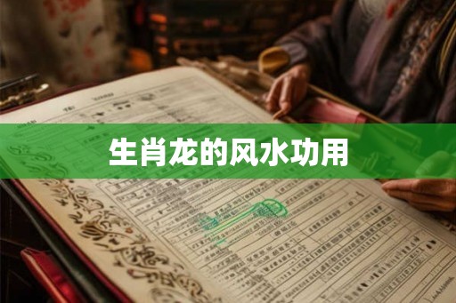 生肖龙的风水功用