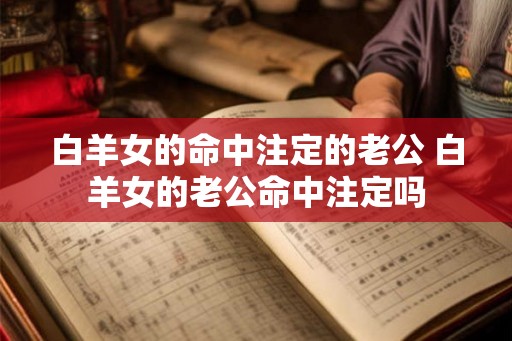 白羊女的命中注定的老公 白羊女的老公命中注定吗