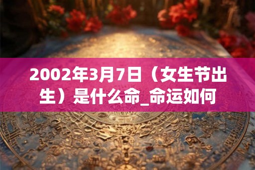 2002年3月7日（女生节出生）是什么命_命运如何
