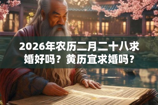2026年农历二月二十八求婚好吗？黄历宜求婚吗？