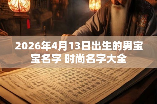 2026年4月13日出生的男宝宝名字 时尚名字大全