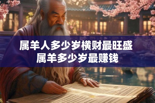属羊人多少岁横财最旺盛 属羊多少岁最赚钱 属羊人多少岁横财最旺盛 属羊多少岁最赚钱