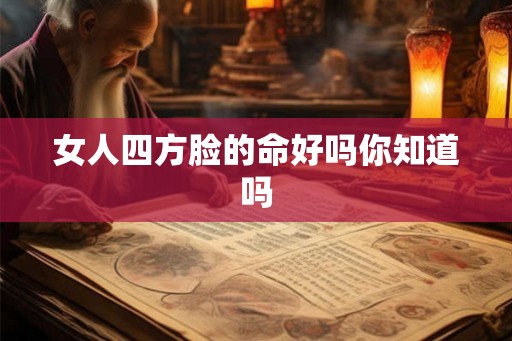 女人四方脸的命好吗你知道吗