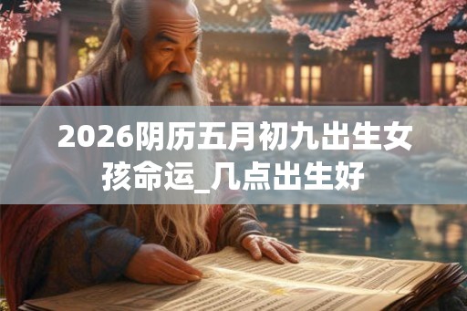 2026阴历五月初九出生女孩命运_几点出生好