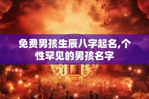 免费男孩生辰八字起名,个性罕见的男孩名字