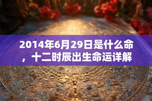 2014年6月29日是什么命，十二时辰出生命运详解