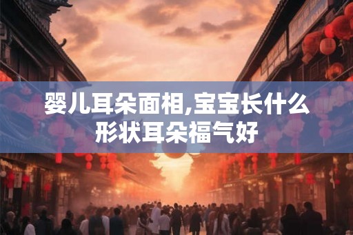 婴儿耳朵面相,宝宝长什么形状耳朵福气好