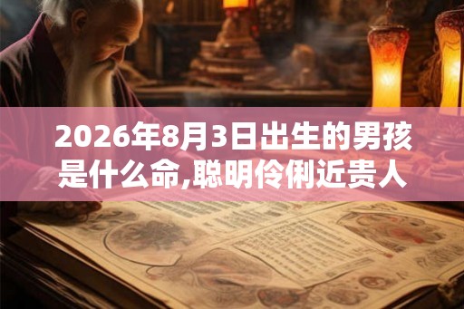 2026年8月3日出生的男孩是什么命,聪明伶俐近贵人
