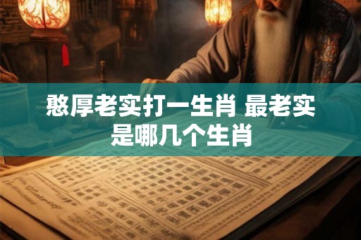 憨厚老实打一生肖 最老实是哪几个生肖