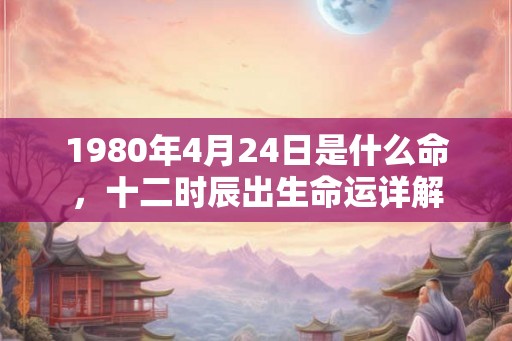 1980年4月24日是什么命,十二时辰出生命运详解 1980年4月24日是什么命,十二时辰出生命运详解
