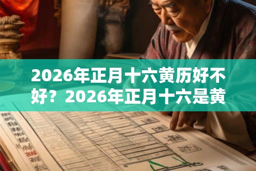 2026年正月十六黄历好不好？2026年正月十六是黄道吉日吗？