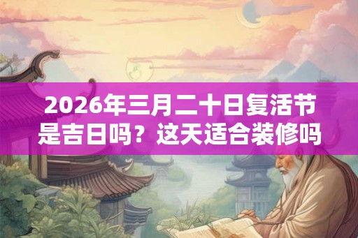 2026年三月二十日复活节是吉日吗?这天适合装修吗? 2026年三月二十日复活节是吉日吗?这天适合装修吗?