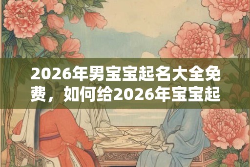 2026年男宝宝起名大全免费，如何给2026年宝宝起名？