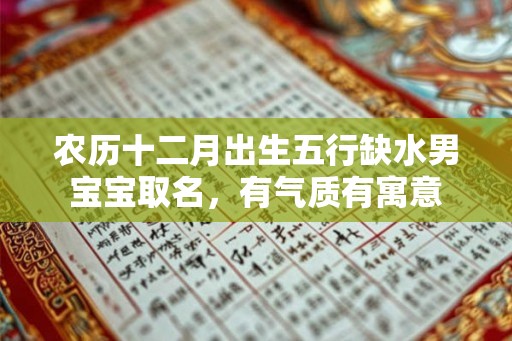 农历十二月出生五行缺水男宝宝取名，有气质有寓意