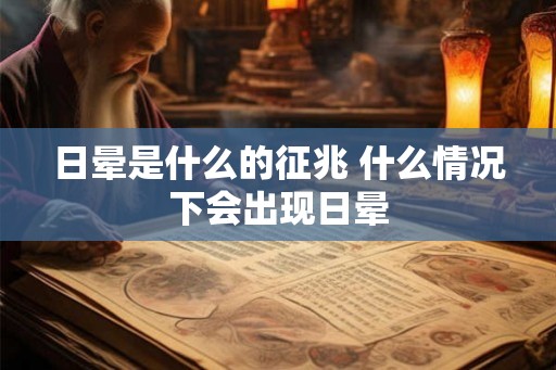 日晕是什么的征兆 什么情况下会出现日晕