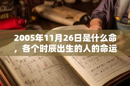 2005年11月26日是什么命，各个时辰出生的人的命运