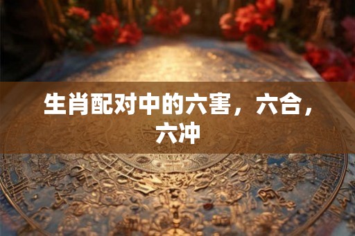 生肖配对中的六害，六合，六冲
