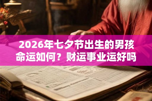 2026年七夕节出生的男孩命运如何？财运事业运好吗？