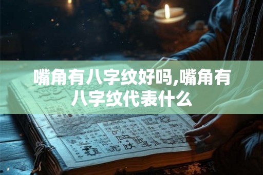 嘴角有八字纹好吗,嘴角有八字纹代表什么