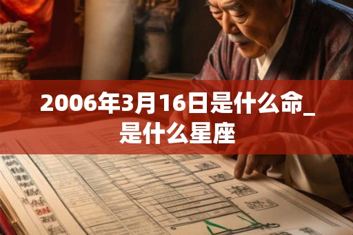 2006年3月16日是什么命_是什么星座