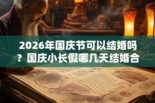 2026年国庆节可以结婚吗？国庆小长假哪几天结婚合适？