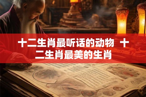 十二生肖最听话的动物  十二生肖最美的生肖