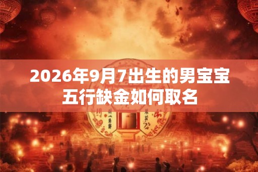 2026年9月7出生的男宝宝五行缺金如何取名