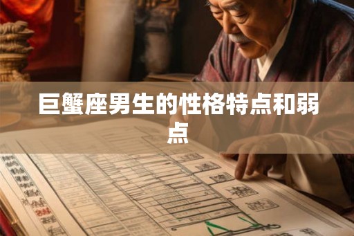 巨蟹座男生的性格特点和弱点
