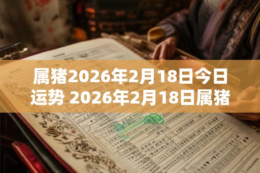 属猪2026年2月18日今日运势 2026年2月18日属猪人运势
