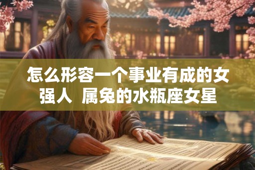 怎么形容一个事业有成的女强人 属兔的水瓶座女星 怎么形容一个事业有成的女强人 属兔的水瓶座女星