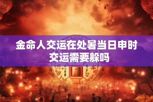 金命人交运在处暑当日申时 交运需要躲吗 金命人交运在处暑当日申时 交运需要躲吗
