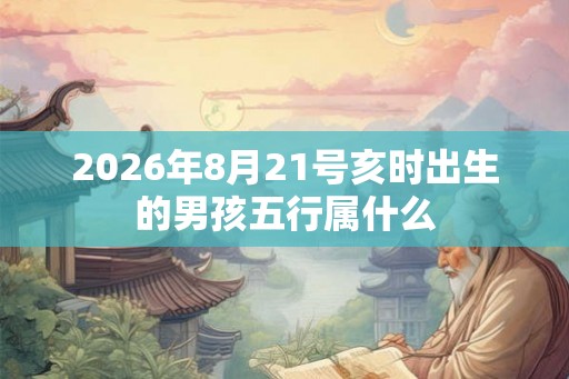 2026年8月21号亥时出生的男孩五行属什么