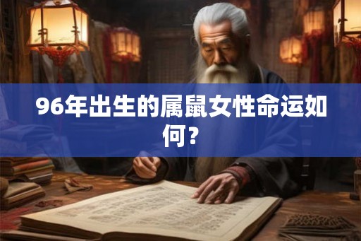 96年出生的属鼠女性命运如何？