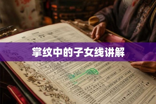掌纹中的子女线讲解