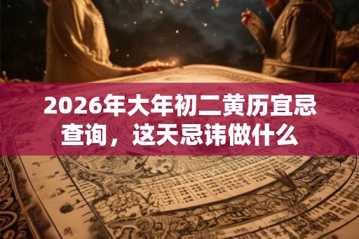 2026年大年初二黄历宜忌查询，这天忌讳做什么