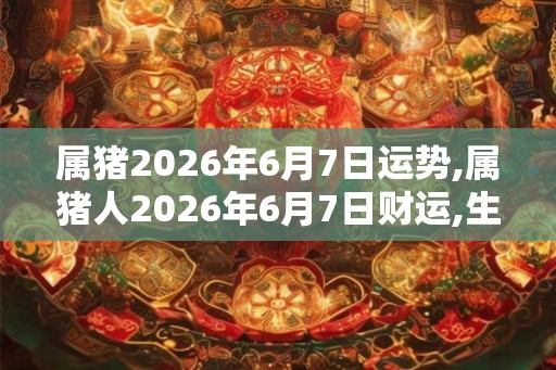 属猪2026年6月7日运势,属猪人2026年6月7日财运,生肖猪2026年6月7日运势