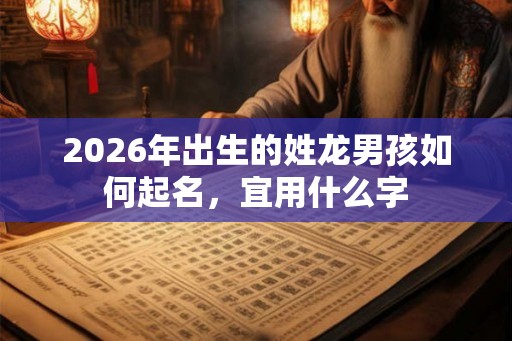 2026年出生的姓龙男孩如何起名，宜用什么字