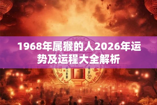 1968年属猴的人2026年运势及运程大全解析