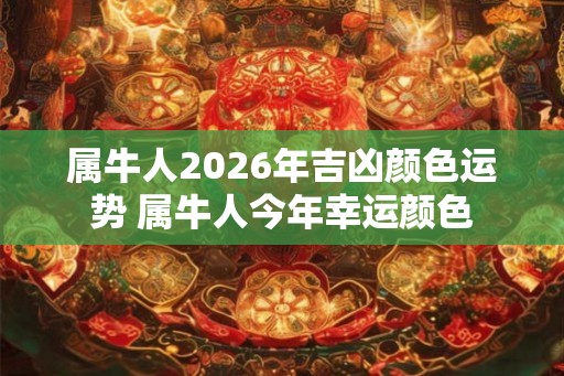 属牛人2026年吉凶颜色运势 属牛人今年幸运颜色