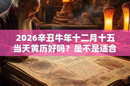 2026辛丑牛年十二月十五当天黄历好吗？是不是适合出行的日子？