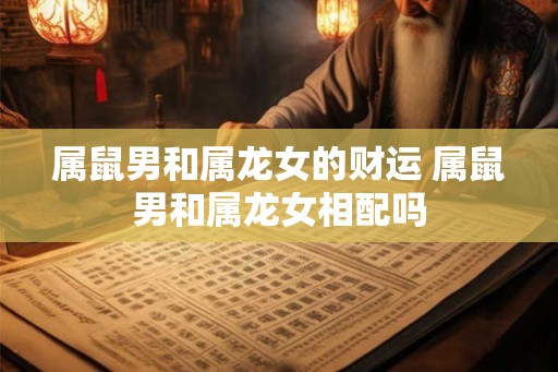 属鼠男和属龙女的财运 属鼠男和属龙女相配吗