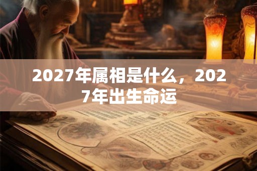 2027年属相是什么，2027年出生命运