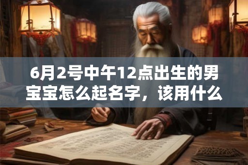 6月2号中午12点出生的男宝宝怎么起名字，该用什么字好