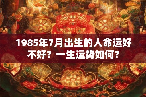 1985年7月出生的人命运好不好?一生运势如何? 1985年7月出生的人命运好不好?一生运势如何?